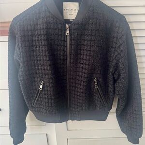 Bagatelle Black Tweed Bomber Jacket